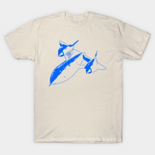 Lockheed SR-71 Blackbird - Blue Design T-Shirt